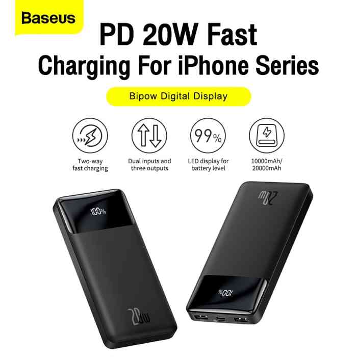 Baseus Bipow Digital Display 20000mAh 20W Power Bank